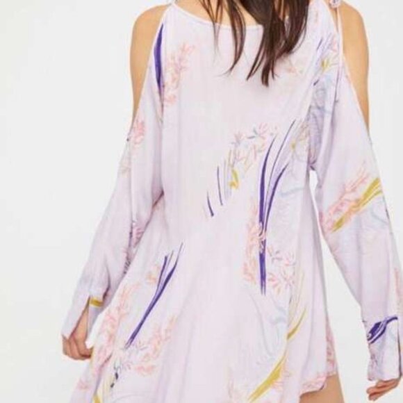 Free People Cut Out Purple Floral Dress | XS - Picture 1 of 10